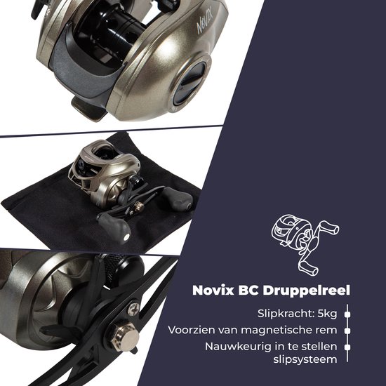 Ultimate Novix Cast Combo 2.20m (20-60g) - Baitcaster Hengel van Merkloos — afbeelding 4