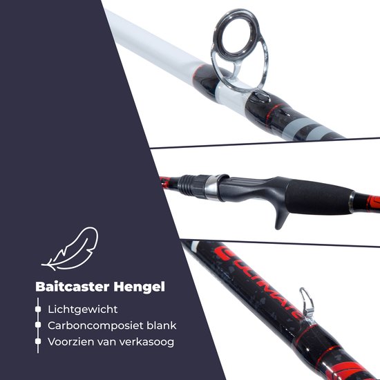 Ultimate Novix Cast Combo 2.00m (10-30g) - Baitcaster Hengel van Merkloos — afbeelding 3