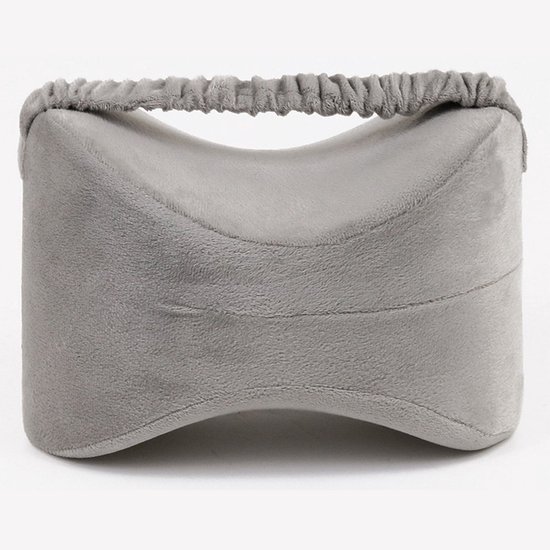 Gloovon® Orthopedisch Kniekussen - Met Elastische Band & Traagschuim - Ergonomisch Beenkussen voor Zijslaper - 25,4x18x17 cm