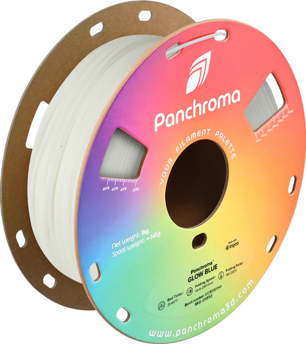 Polymaker Panchroma™ Glow (in the Dark) Blauw 3D-Filament PLA, 1.75 mm 1kg