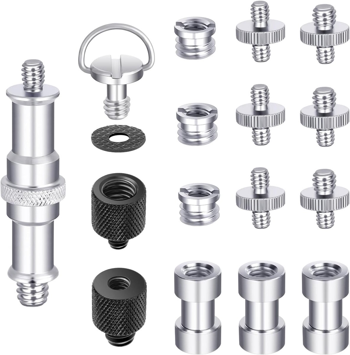 Camera Schroef Kit - Adapter Converter Pack - Statief Montage - 16 Stuks Metaal - 1/4 tot 3/8