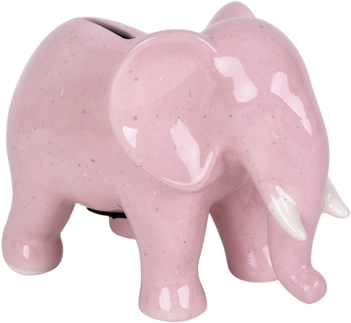 Roze spaarpot olifant keramiek - Helio Ferretti