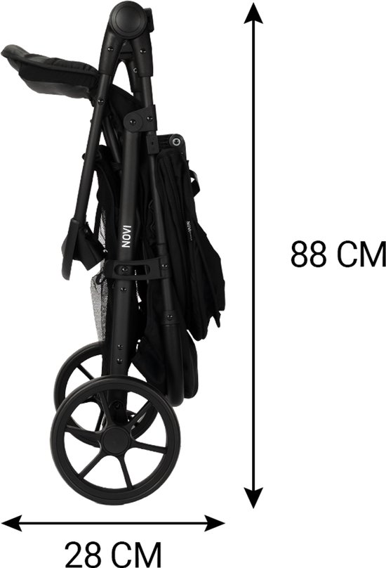 Novi Grande Go V2 Buggy 0-22 kg - All Terrain - Volledig Ligstand - UPF50+ Zonnekap - Compact Inklapbaar van Merkloos — afbeelding 3