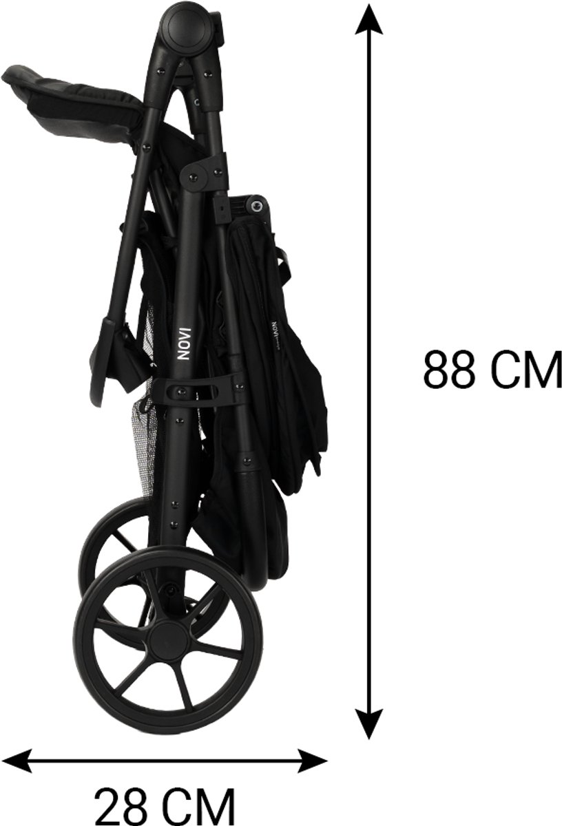 Novi Grande Go V2 Buggy 0-22 kg – All Terrain – Volledig Ligstand – UPF50+ Zonnekap – Compact Inklapbaar — cadeau in Cadeau-ideeën - foto 3