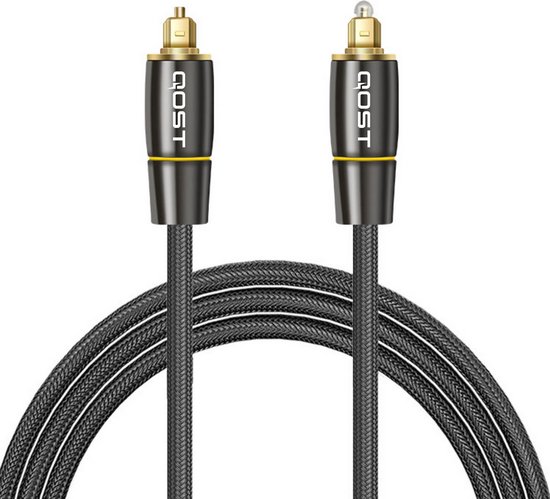Câble optique Qost Toslink - Câble Audio optique - SPDIF - Male - Male - 10 mètres - Zwart