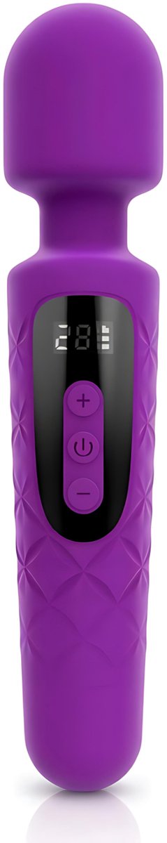 SF Toys - Luxe Wand Vibrator - Paars - 30 Standen - Oplaadbaar & Waterdicht - LCD display