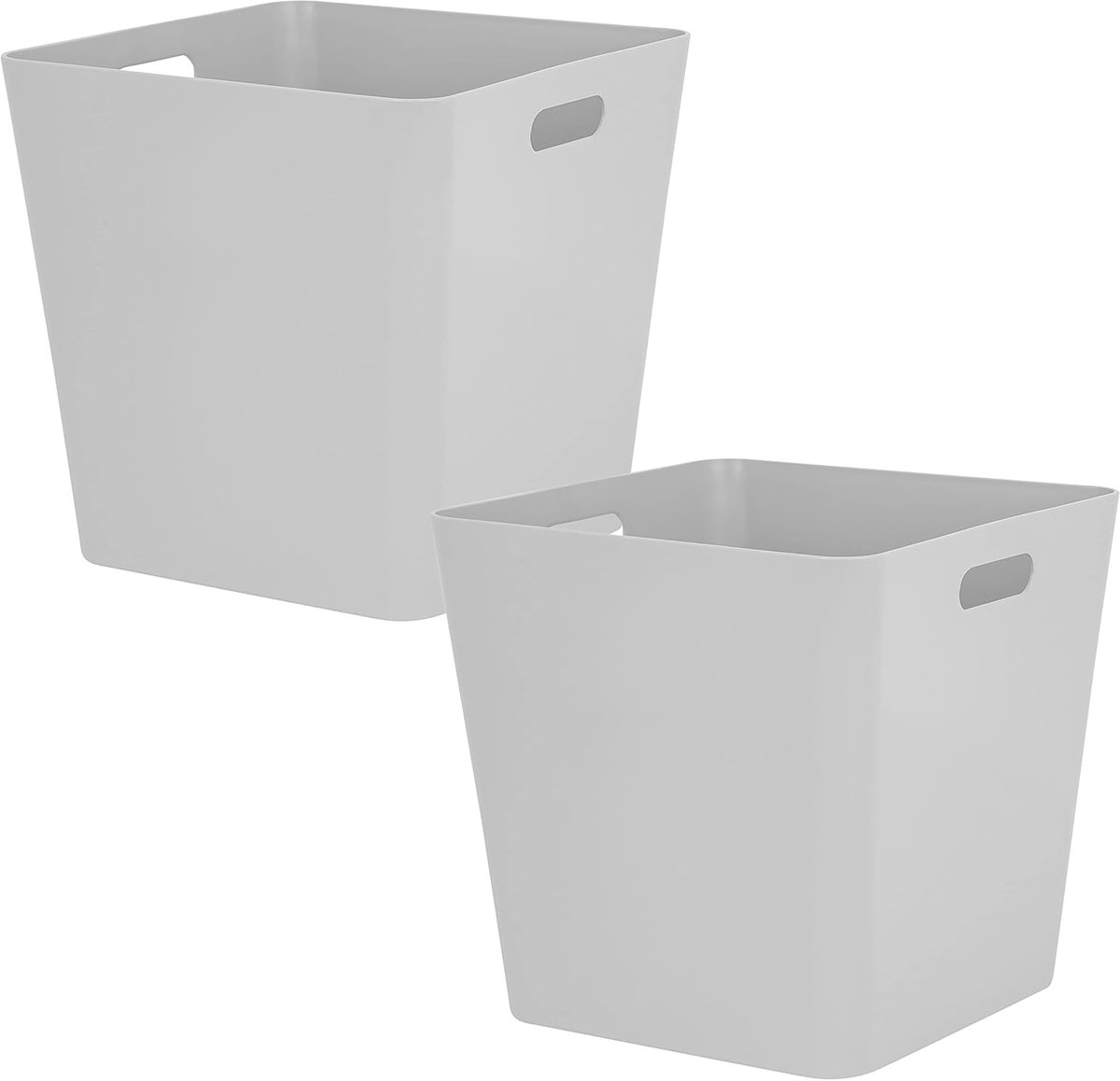 Opbergbox set - Opbergmand plank - Huis organiseren - Stapelbaar ontwerp - 30x30x30 cm - Grijs