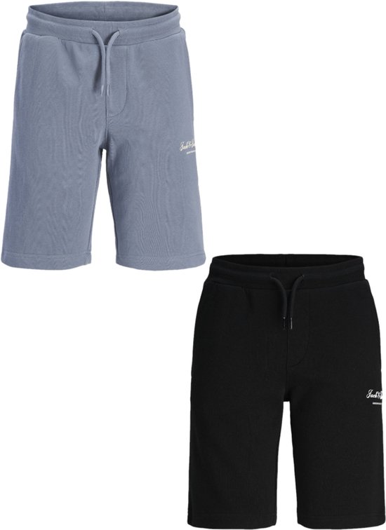 Jack & Jones 2 bermudas garçons - noir et bleu - JPSTgordon - taille 164
