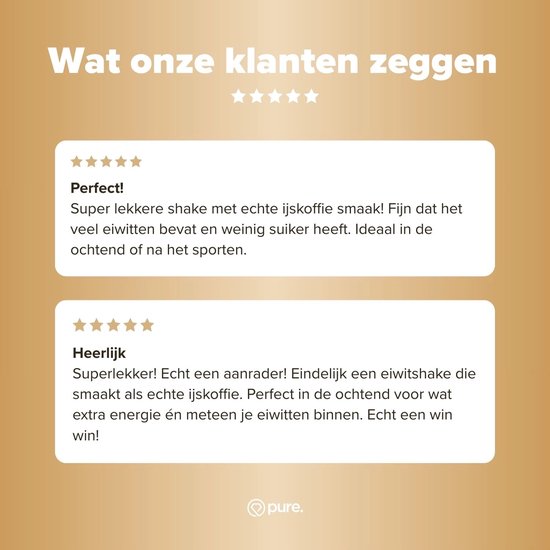 Pure. Protein Iced Coffee - 500 gram - 22g Whey Proteine - 80mg cafeïne - koffie van Pure — afbeelding 5
