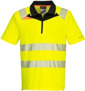 Portwest DX4 Hi-Vis polo K/M DX412 - Geel/Zwart - XXL