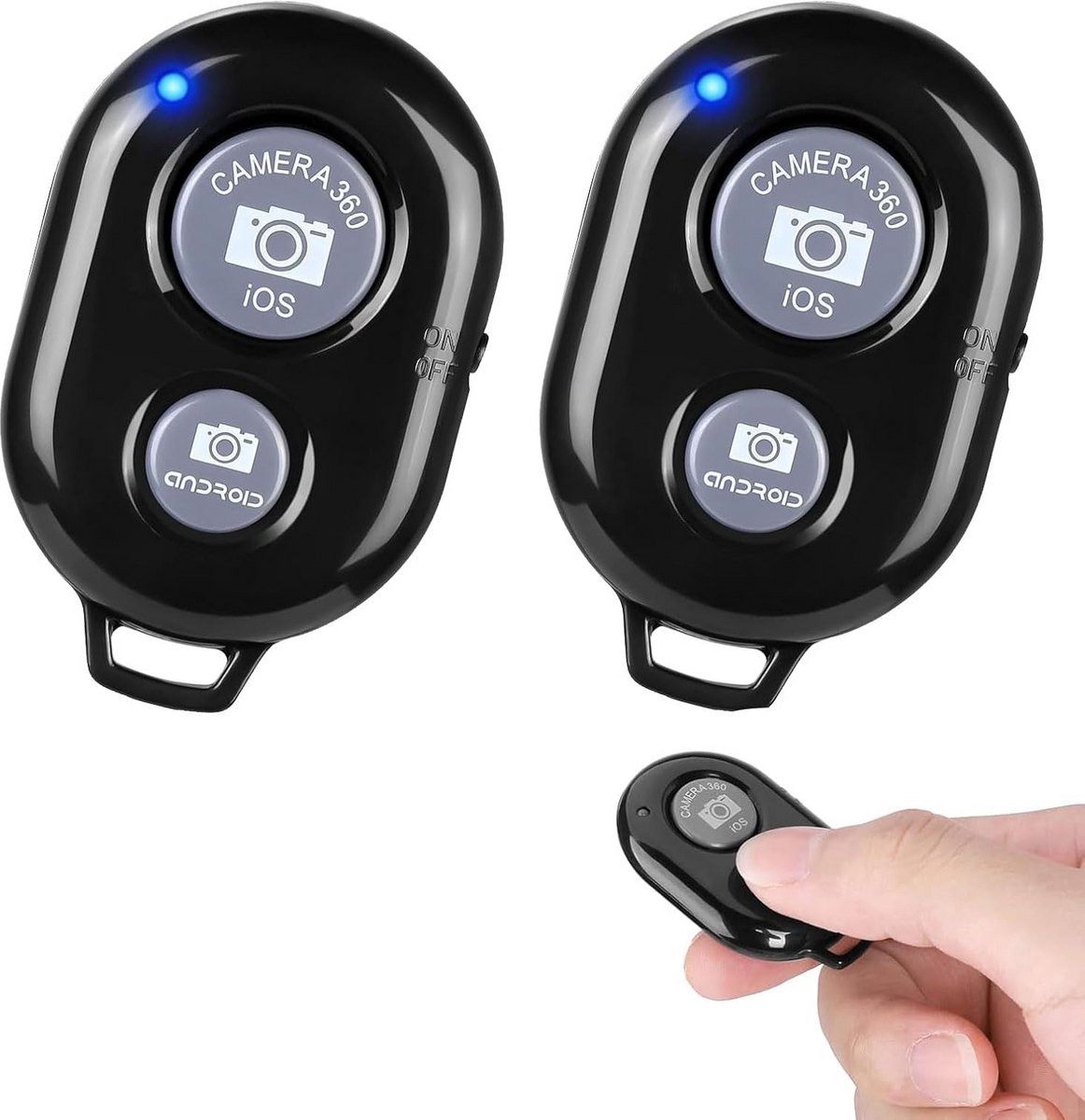 Bluetooth Camera Afstandsbediening voor Smartphone - Zelfontspanner voor iOS en Android - 2 Stuks