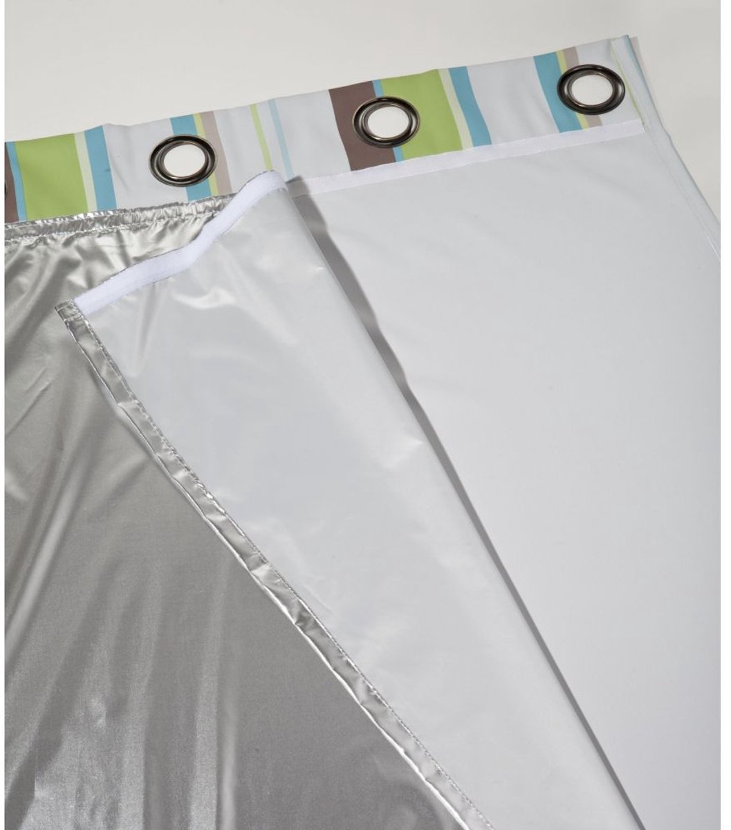 MOONDREAM ThermActiv® Thermische Voering Zomer voor Gordijnen | Anti-Warmte-Isolatie | Gepatenteerde Technologie | EU-fabricaat | Krastape bevestiging | Grijs MC8011 | 135 x 240 (BxH) cm