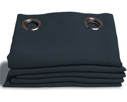 MOONDREAM LumenControl™ Verduisteringsgordijn | Licht+zonwering | EU-fabricaat | Oogjes | Blauw MC458 | 140B x 260L cm