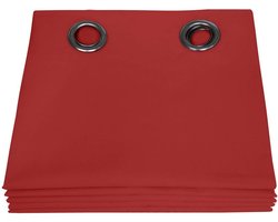 MOONDREAM LumenControl™ Totaal Verduisteringsgordijn | Licht+Zonwering | 100% Ondoorzichtig | EU-fabricaat | Oogjes | Rood MC310 | 135x250 (