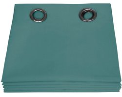 MOONDREAM LumenControl™ Totaal Verduisteringsgordijn | Licht+Zonwering | 100% Ondoorzichtig | EU-fabricaat | Oogjes | Blauw MC8826 | 135x250