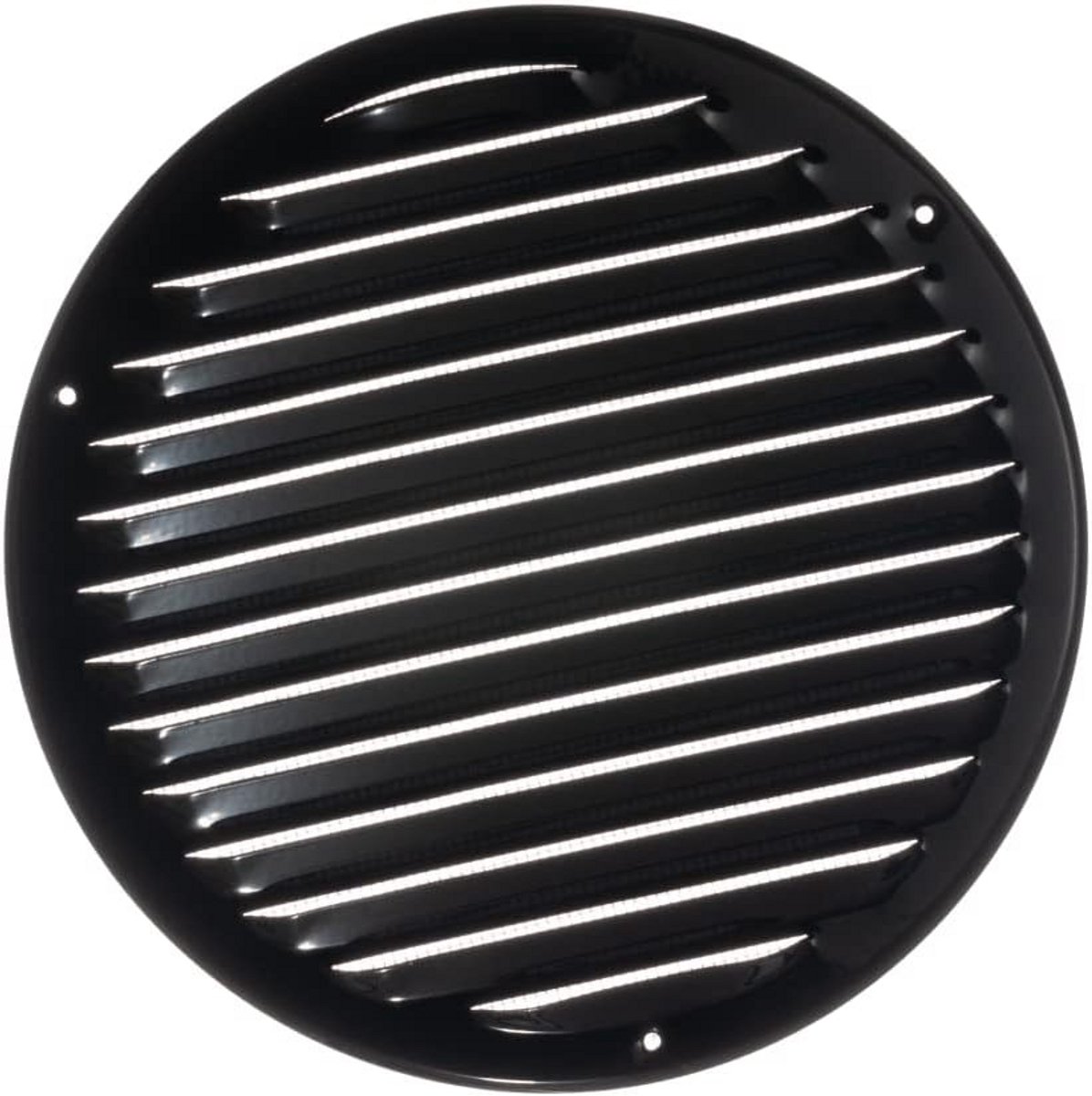 Ronde ventilatierooster 200mm met insectenhor - Zwart metalen lucht rooster