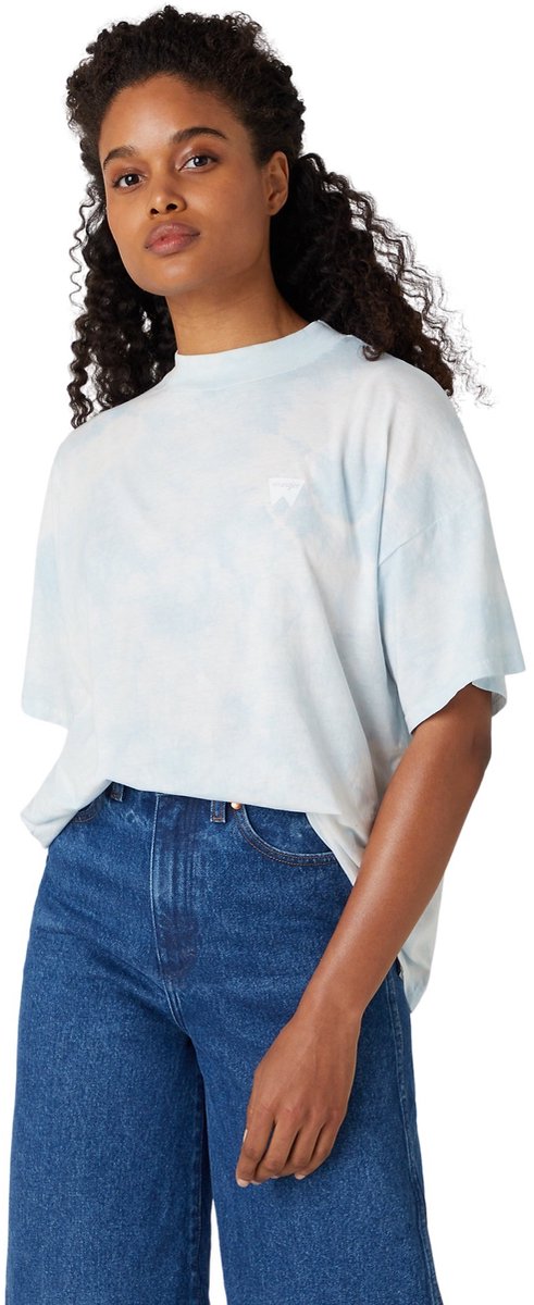 Dames-T-shirt met ronde hals Wrangler Blauw