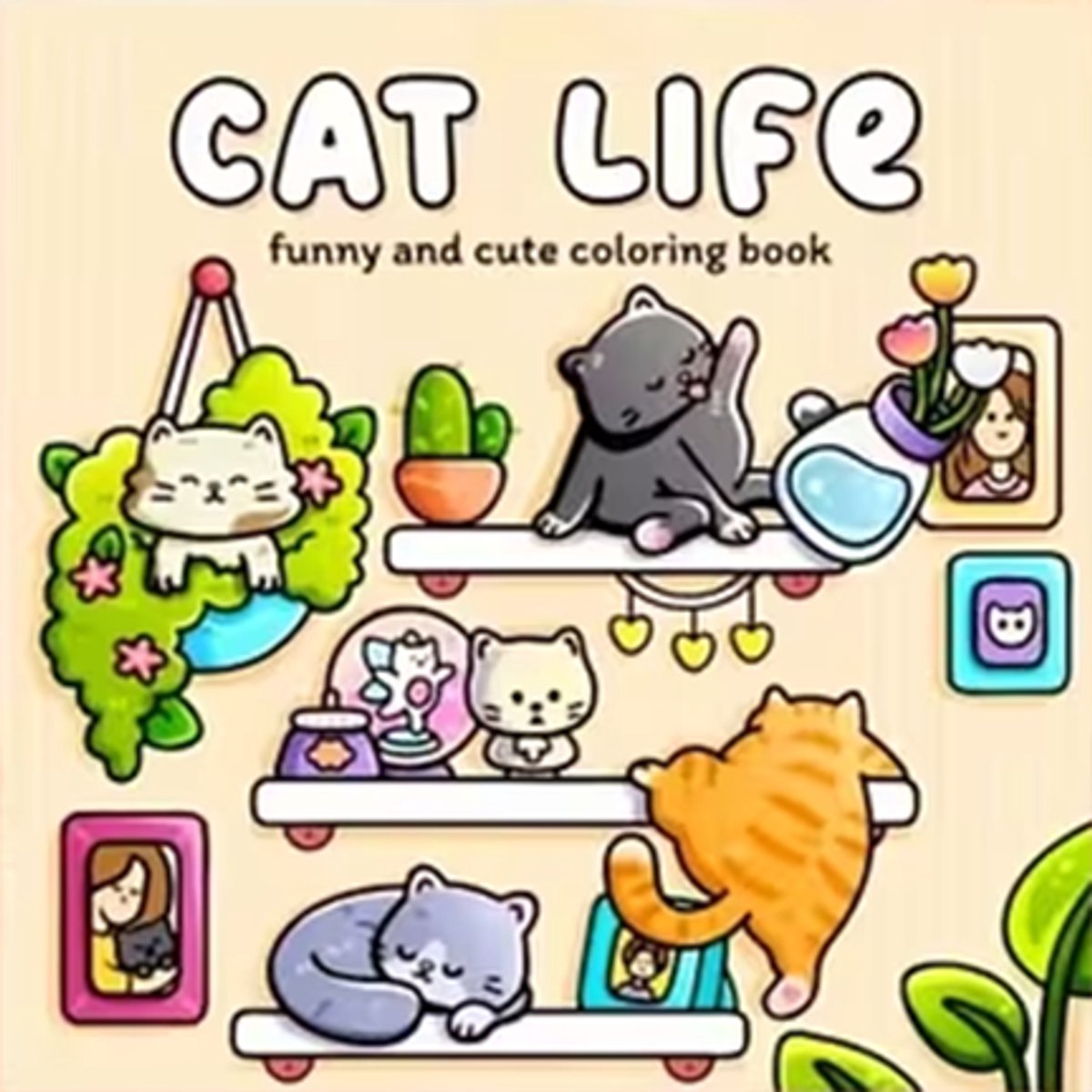 Cat Life - Kleurboek voor alle leeftijden - 24 pagina's
