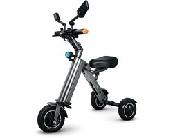 Retelli Mobilino - elektrisch voertuig - grijs - zonder rijbewijs en helmplicht rijden - oplaadbaar & inklapbaar voertuig - 36V8ah - actieradius: 20 / 30 kilometer,