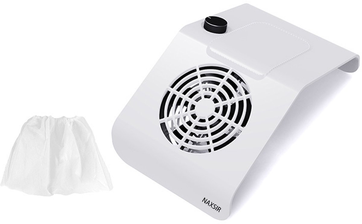 NAXSIR Nagelstofzuiger voor Manicure & Pedicure - Sterke Zuigkracht, Uitschuifbaar Filter, Laag Geluid - Tafelmodel Nagel Stofafzuiger