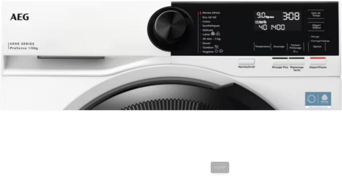 AEG LFR62E114S Wasmachine – 10 kg - Franse scherm - 6000 Serie - ProSense®‑technologie – Energieklasse A — afbeelding 3