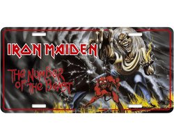 Iron Maiden - Number Of The Beast Metalen wandbord - Multicolours