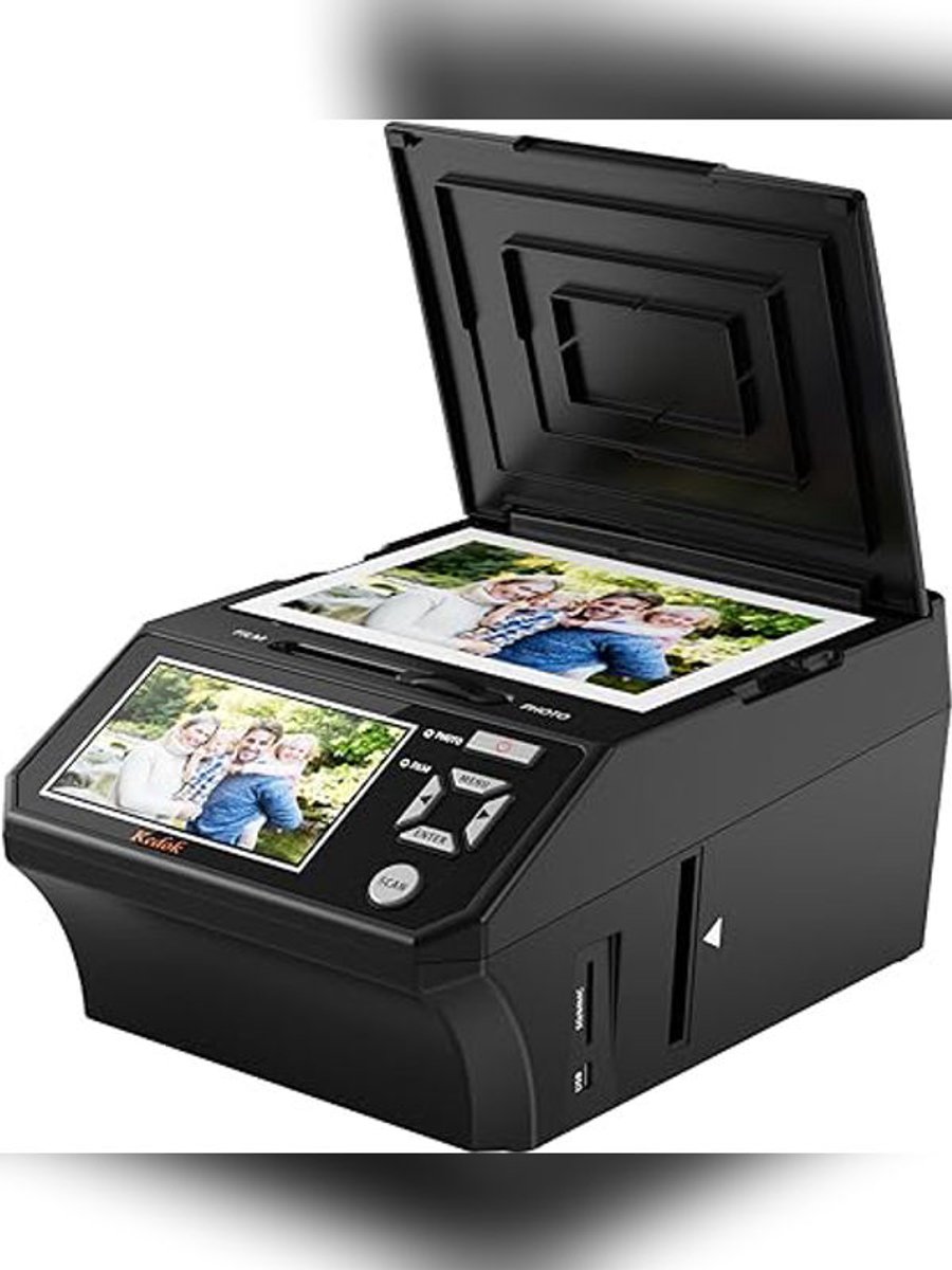 Thuys Digitaal Film- en Diascanner – 22 MP – 5″ LCD-Scherm – Voor 35 mm & 110 Film, Foto’s en Visitekaartjes – Inclusief 8 GB SD-kaart
