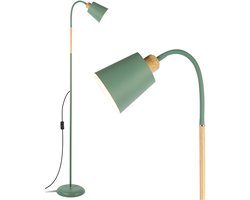 ANTEN Industriële Vloerlamp Groen - Ovale lampenkap - MAX60W E27 fitting - excl. lichtbronnen