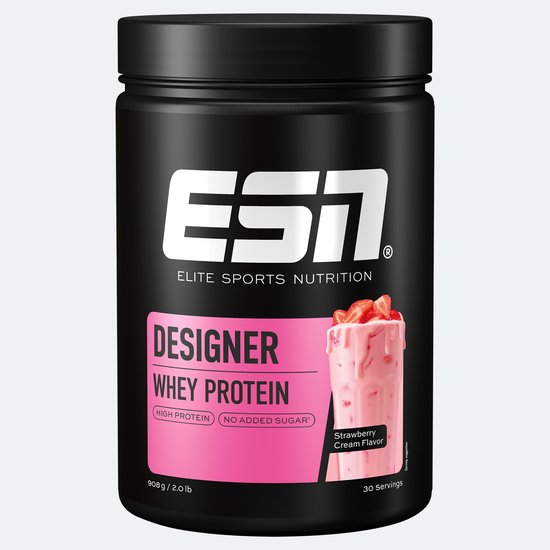 ESN Designer Whey Protein Poeder, Strawberry Cream, 908 g — afbeelding 2