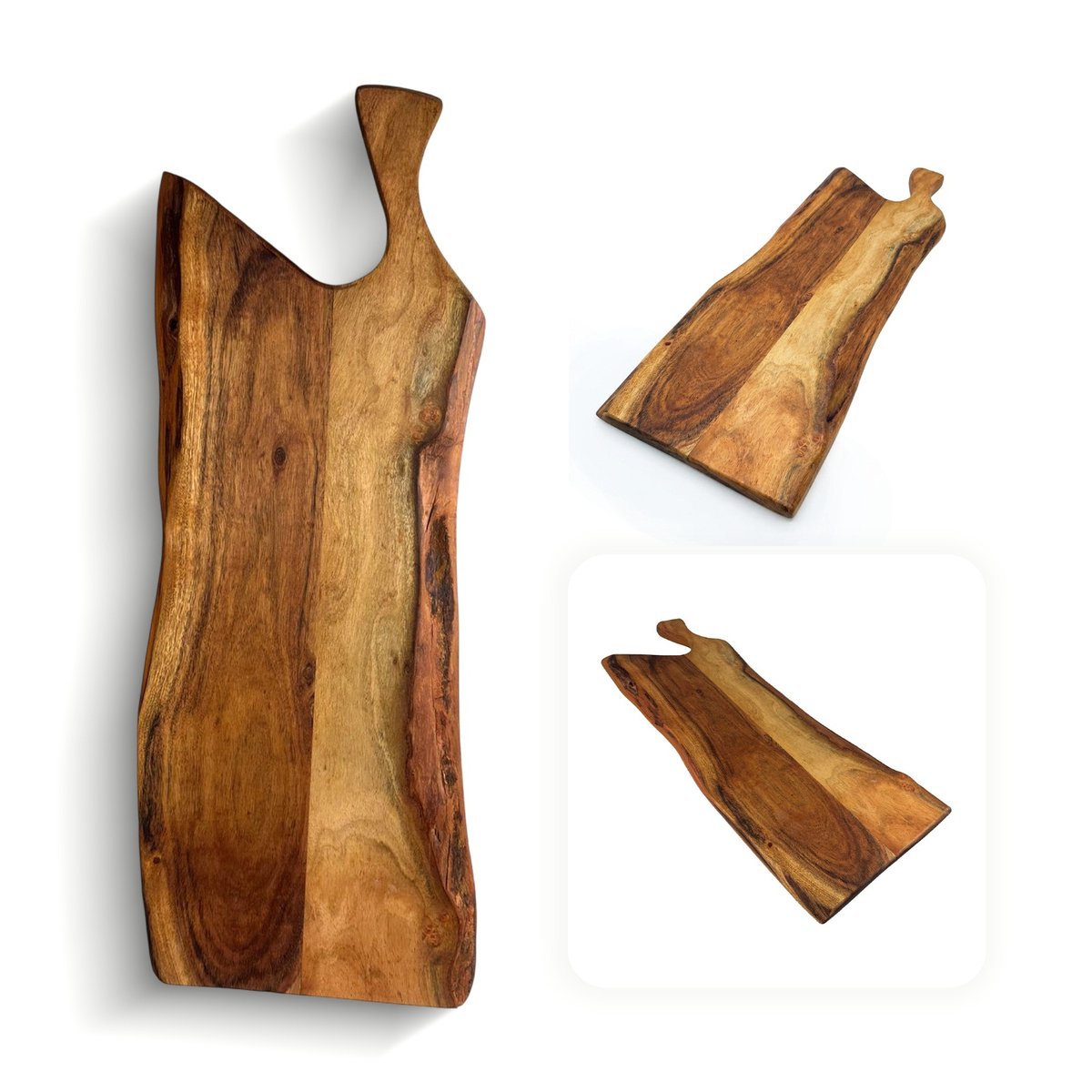 Koipa Borrelplank XXL - Extra Groot - Rustiek - (83x32x3) Voor Keuken, Snijplanken, Serveerplank, Kaasplank, Borrelplank en Tapasplank - Snijplank Acacia Hout