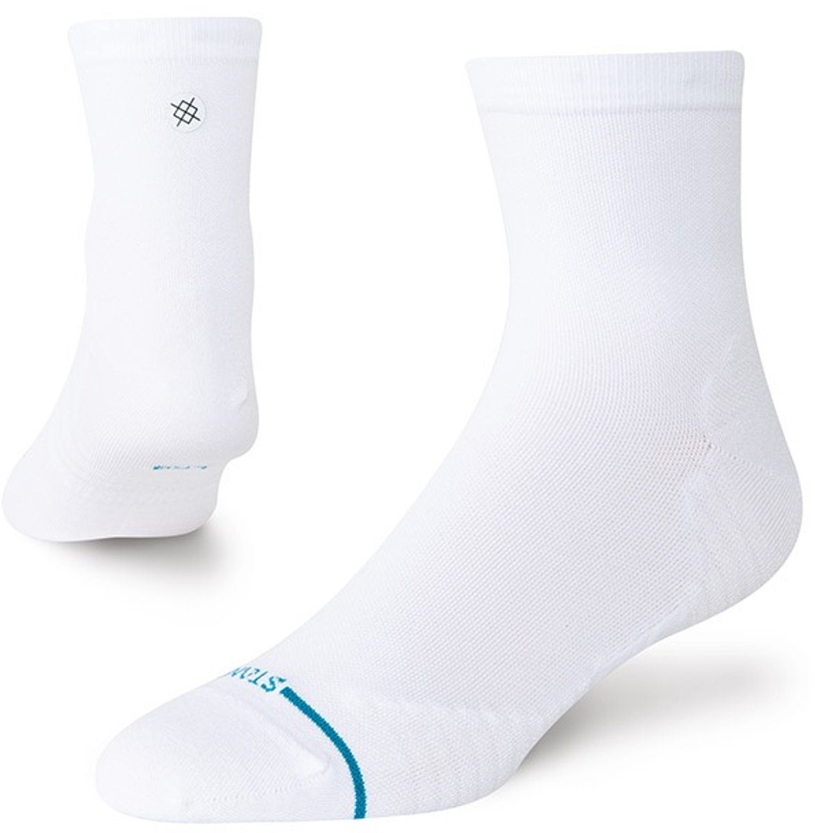 Stance unisex freshtek infiknit run halfhoge sokken solid ultralight wit