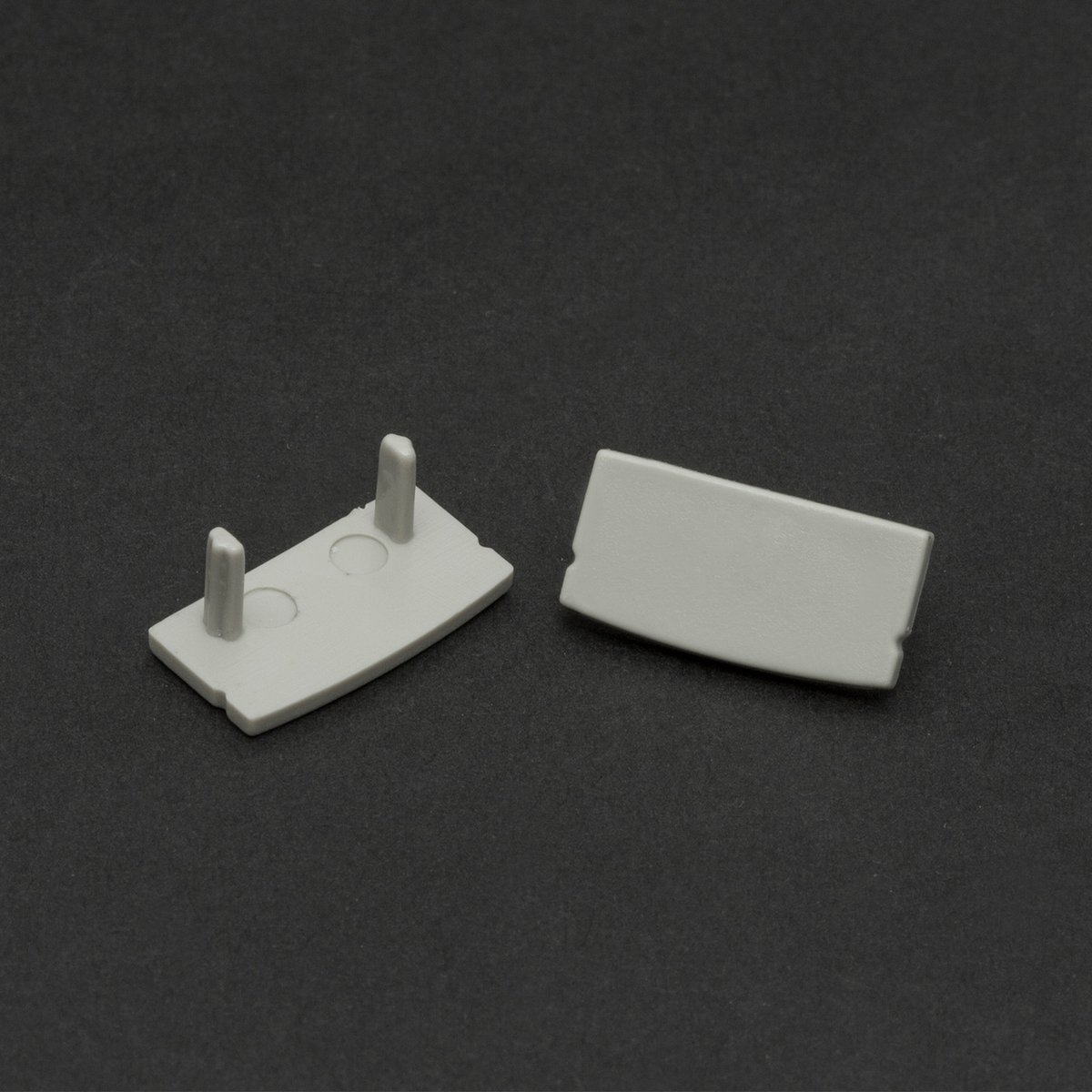 Eindkap Set voor LED Aluminium Profiel 41010A1 / 41010A2 - 2 Stuks - Grijs [41010E]