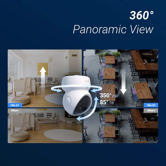 EZVIZ EP3X Slimme Deurbel Kit + H6C 4K Binnencamera - Pakketdetectie & Nachtmodus - Draadloos - MicroSD & Cloud van EZVIZ — afbeelding 4
