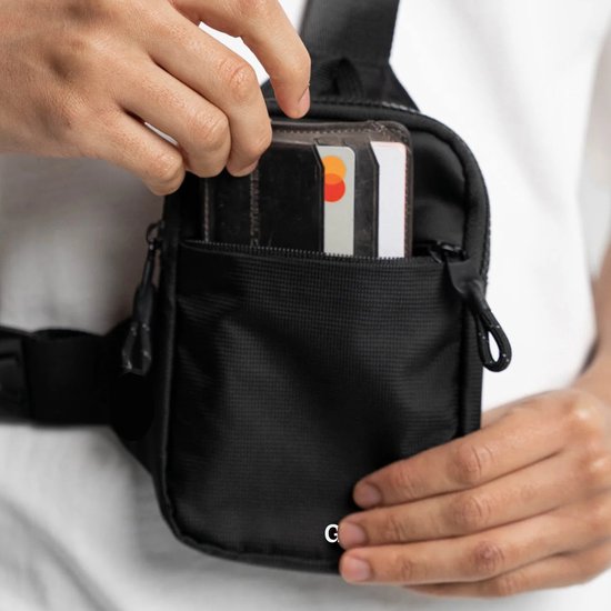 GearGlow® Sling Bag - Zwart - Unisexe - Sac crossbody pour hommes et femmes - Sac de téléphone
