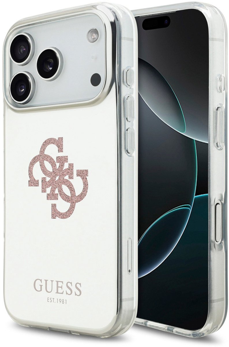 Guess Back cover voor Apple iPhone 17 Pro in de kleur Roze