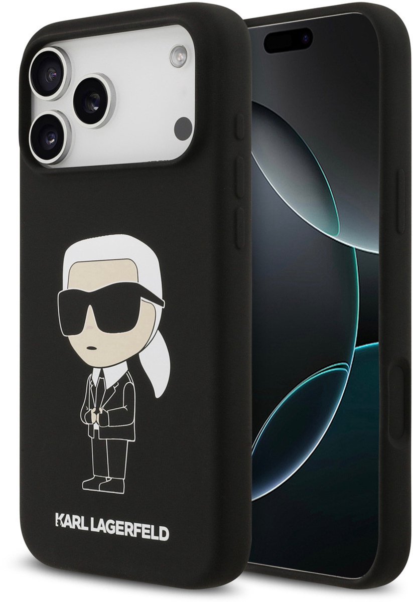 Karl Lagerfeld Back cover voor Apple iPhone 17 Pro Max in de kleur Zwart