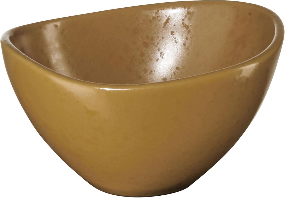 Kleine Oker Keramische Schaaltjes 7 cm - Handgemaakt en Vaatwasmachinebestendig
