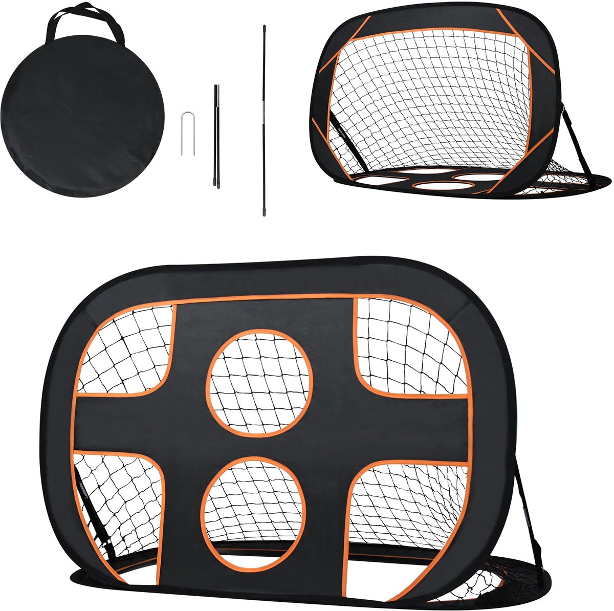 ACXIN Voetbal Doel 2‑in‑1 - 121x80x80 cm - opvouwbaar inklapbaar - met net en draagtas