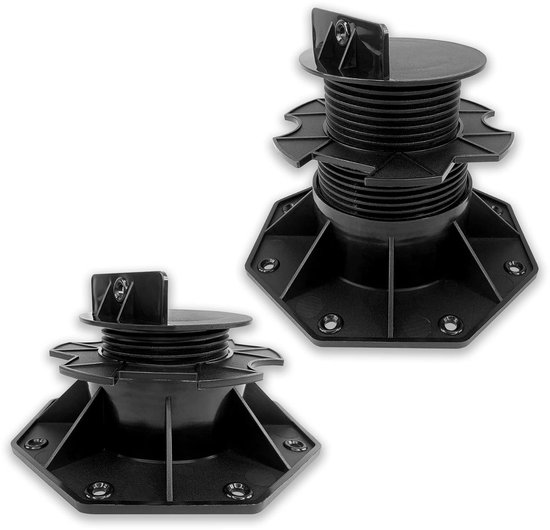20 Stuks Stellagers, 60-140mm in Hoogte Verstelbaar Tegel leveling Systemen, Zelfnivellerend WPC Terraslagers voor Terrasplaten/Tegels/Natuursteen, Eenvoudige Montage Tegelgereedschap voor Tuin/Balkon Tegels, NAIZY