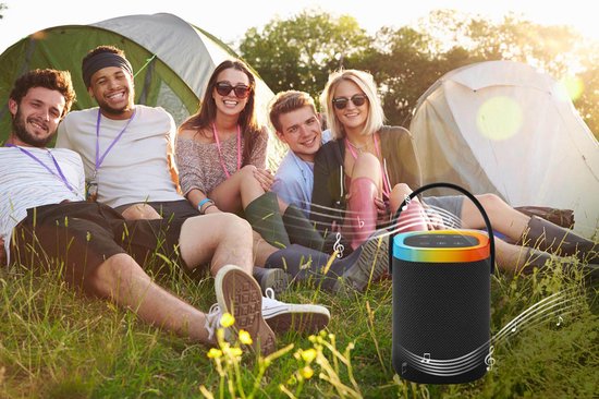 GMB-Audio BT LED Speaker, Black - Ultieme Draagbare Bluetooth Feestspeaker met Multi-Kleur RGB Licht, Handsfree Bellen, MicroSD & USB Ondersteuning, Lange Batterijduur van Gmb — afbeelding 5