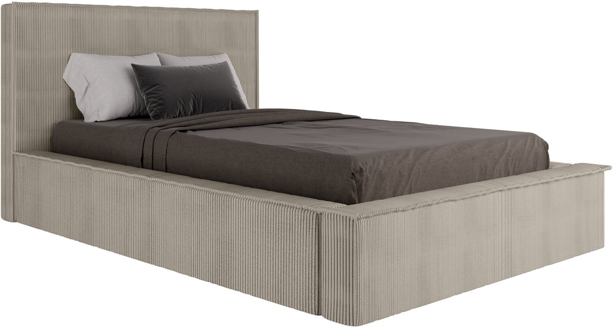 Homesy The Essence of Comfort Boxspringbed 120x200cm- SANA - met matras, hoogte 19 cm, tweezijdig, hardheid H3 - Beige Beige LIORA