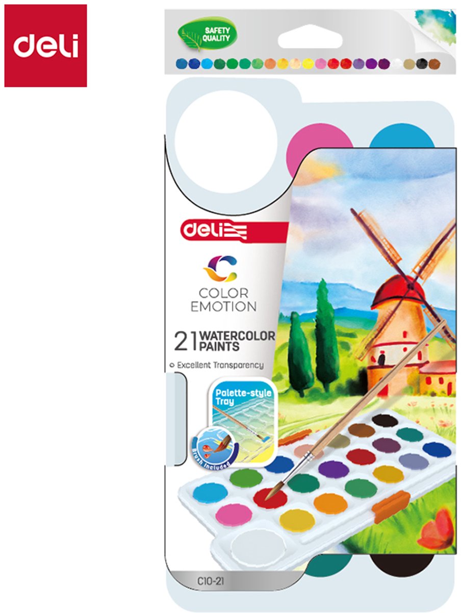 COLOR EMOTION aquarelverf Deli – 21 kleuren