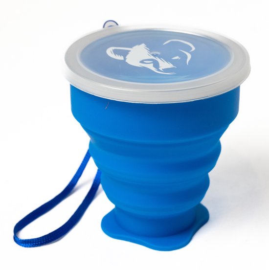 Beker - Opvouwbare beker - Drink Beker - Vakantie - Water - Siliconen - 288ML - Blauw van MSV — afbeelding 2