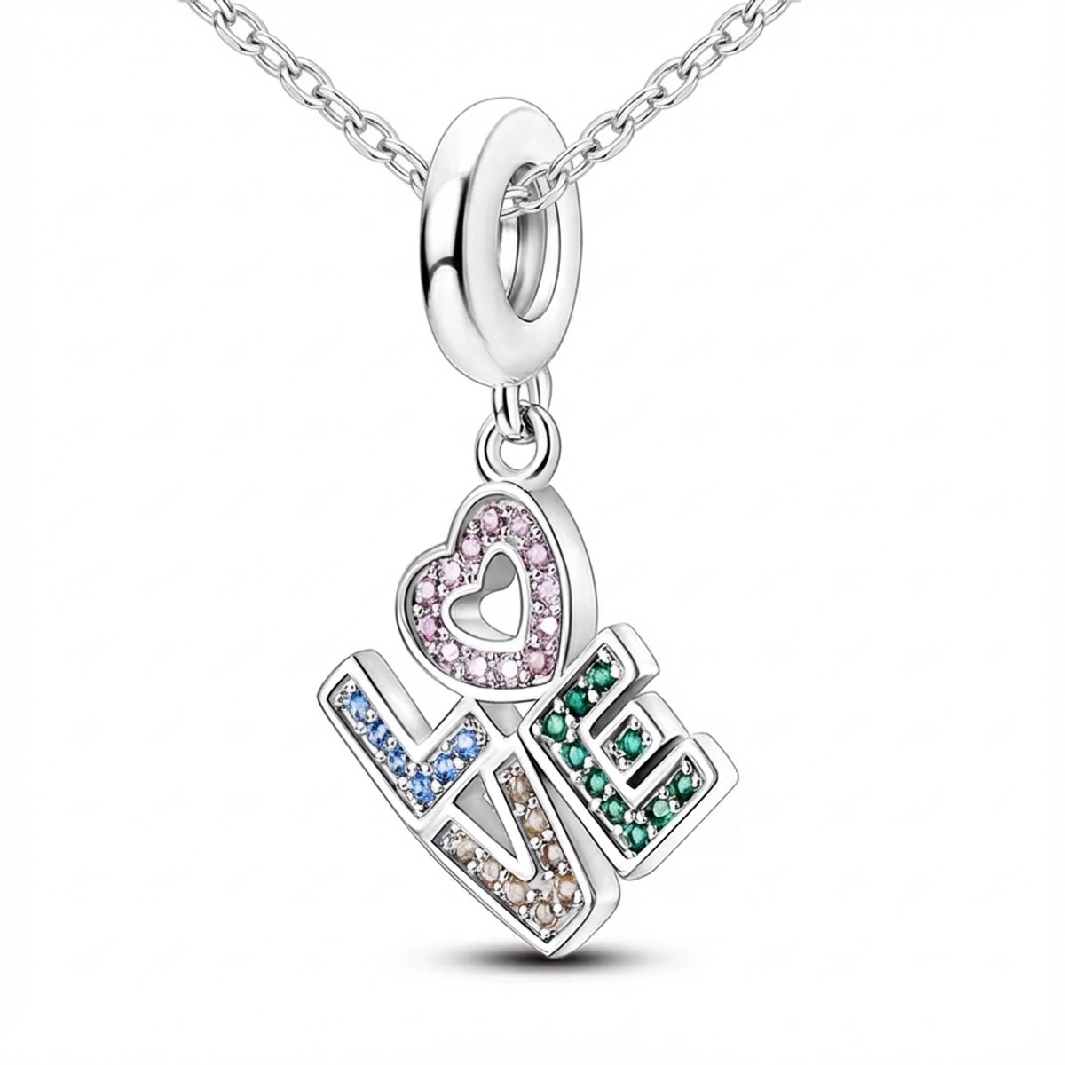 Ketting meisje - LOVE - liefde - glitter