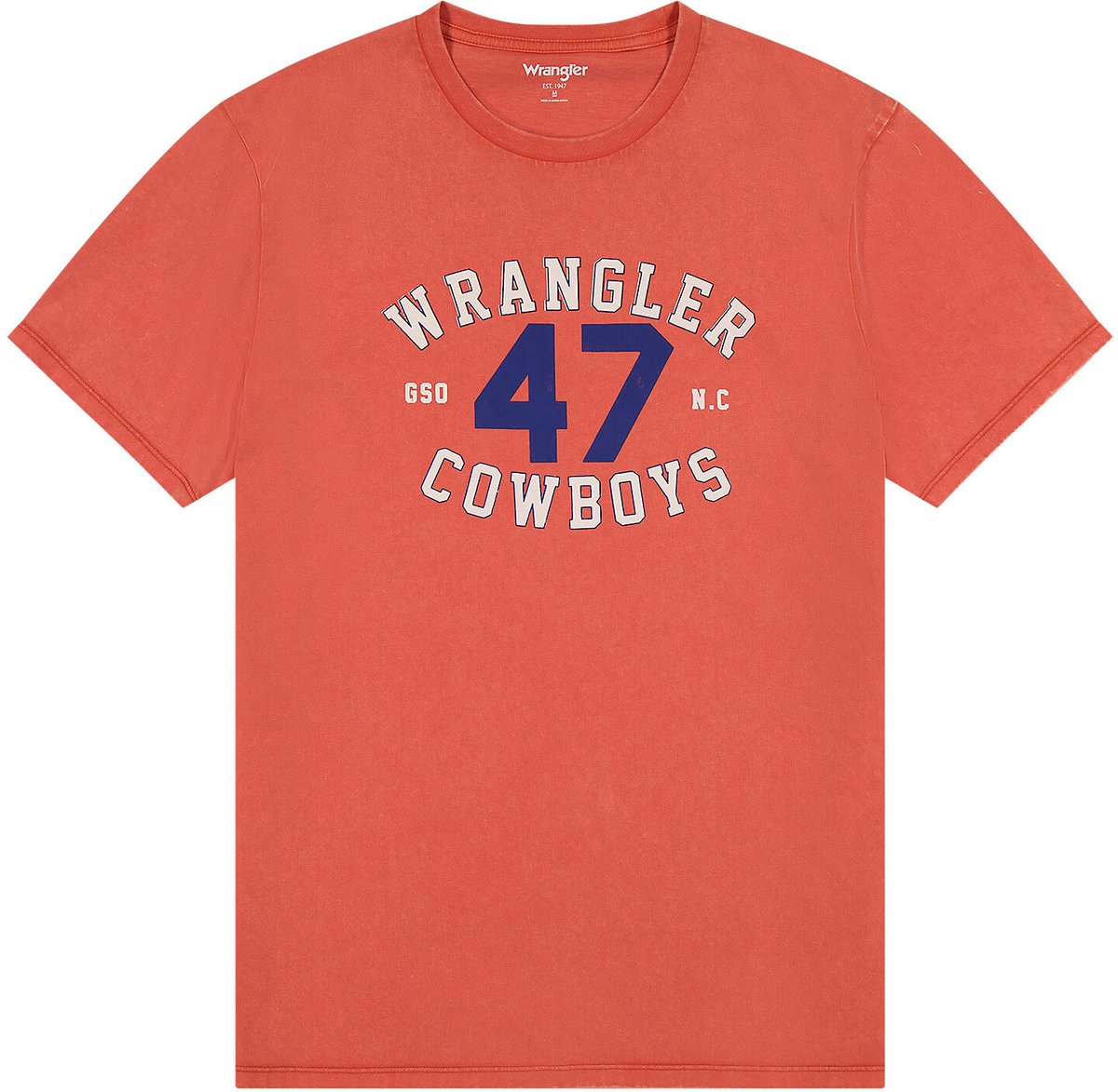 Grafisch T-shirt Wrangler Burnt Sienna Oranje
