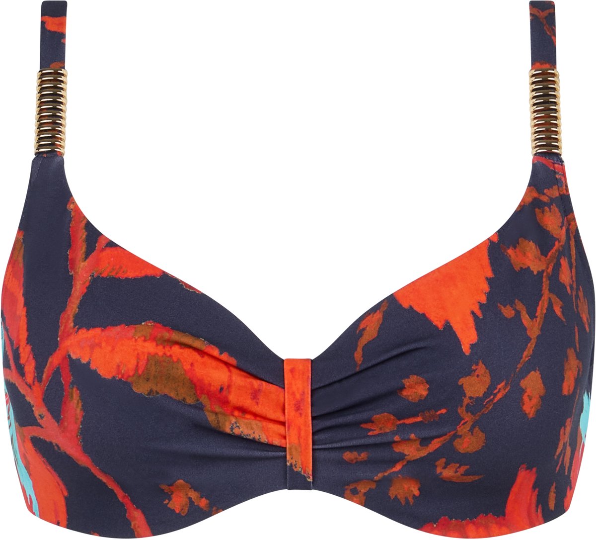 Chantelle Icon - niet-voorgevormde bikinitop - ink flowers - C16VM0-A02 Blauw
