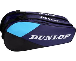 Dunlop- Tennistas- FX-CLUB 6RKT- Unisex Sporttas - Violet/Zwart/Cyaan