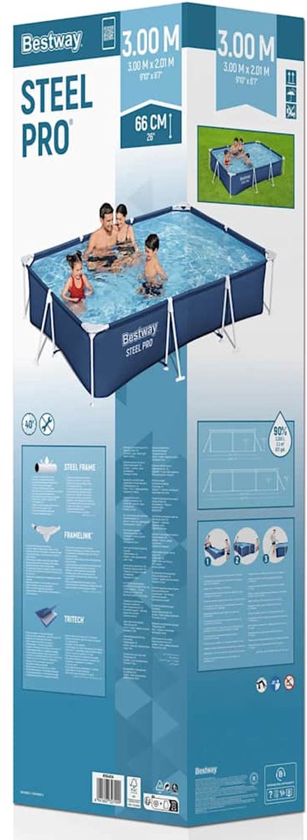 Bestway Steel Pro - 300 x 201 x 66 cm - Opzetzwembad — afbeelding 8