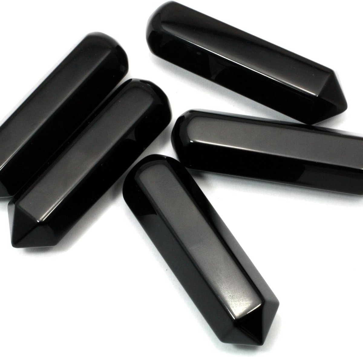 Zwarte Obsidiaan Kristal Massage Staf voor Ontspanning en Energie