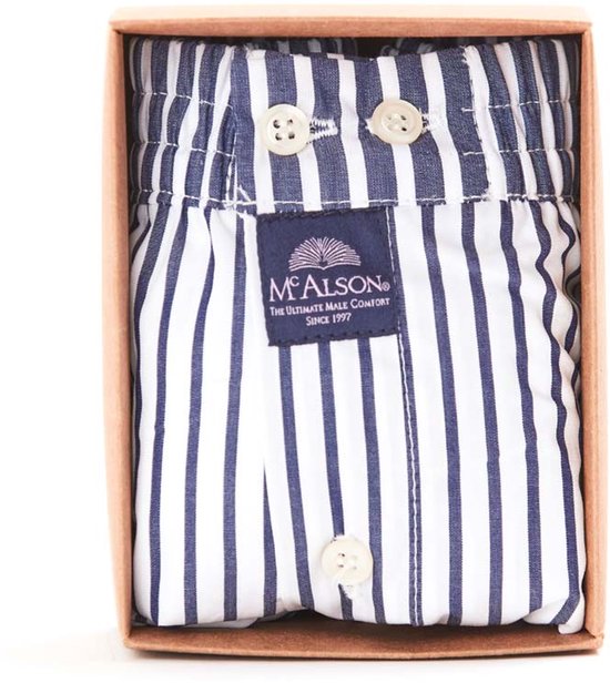 McAlson Boxer - Classic striped navy white (M)